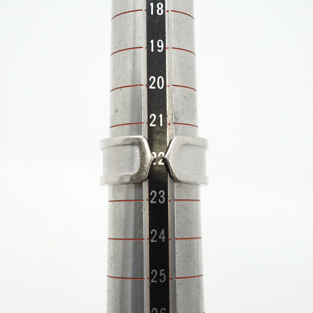 【6jkb0227】カルティエ リング C2/ワイド K18WG ホワイトゴールド ＃62【中古】メンズ