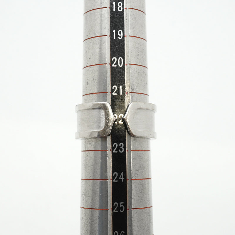 【6jkb0227】カルティエ リング C2/ワイド K18WG ホワイトゴールド ＃62【中古】メンズ