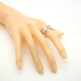 【6jkb0227】カルティエ リング C2/ワイド K18WG ホワイトゴールド ＃62【中古】メンズ