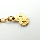 【6jkb0228】クリスチャンディオール ネックレス GPメッキ フェイクパール ラインストーン ゴールド【中古】レディース
