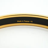【6jkb0231】エルメス バングル エマイユPM GPメッキ 七宝焼き ゴールド ホワイト【中古】レディース
