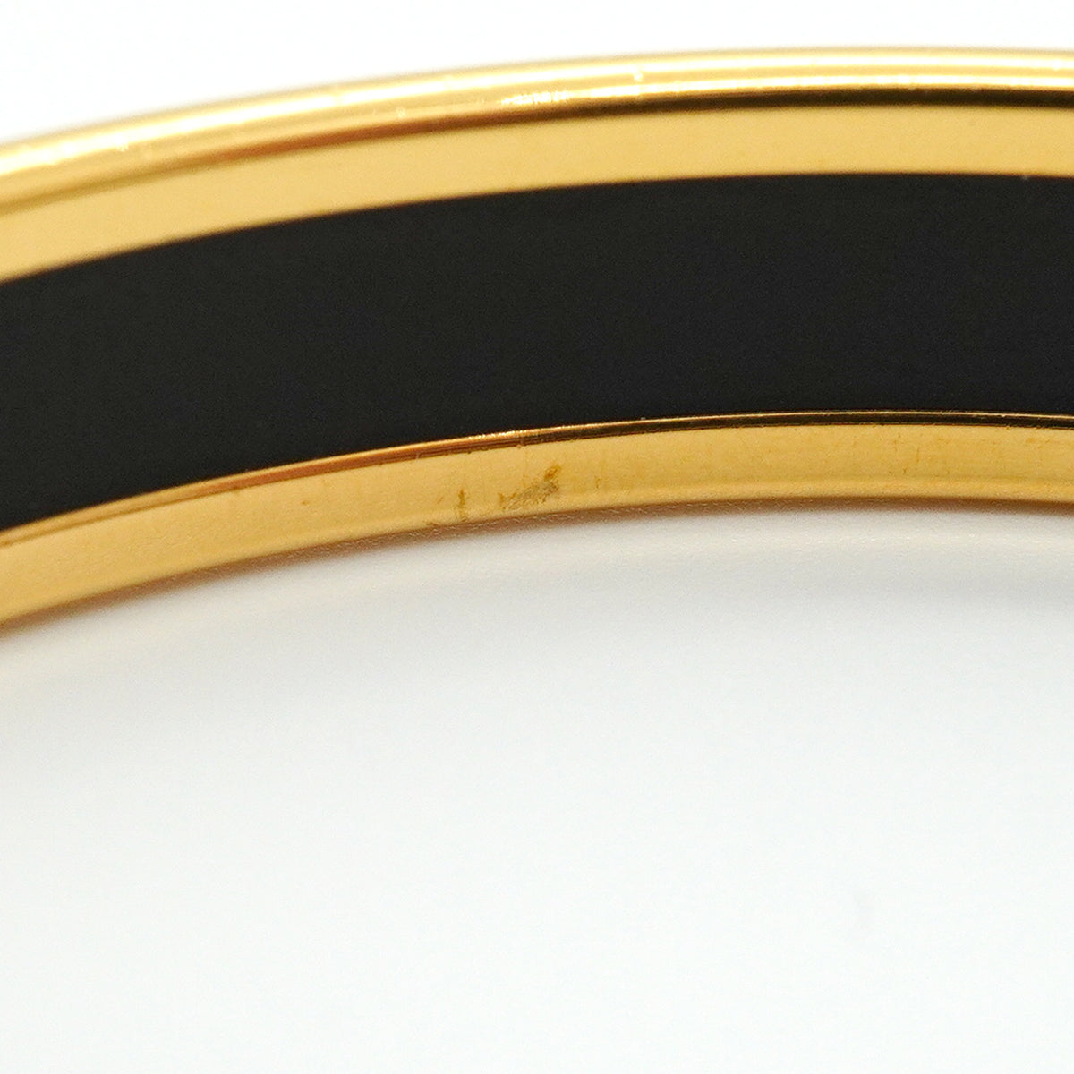 【6jkb0231】エルメス バングル エマイユPM GPメッキ 七宝焼き ゴールド ホワイト【中古】レディース