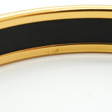 【6jkb0231】エルメス バングル エマイユPM GPメッキ 七宝焼き ゴールド ホワイト【中古】レディース