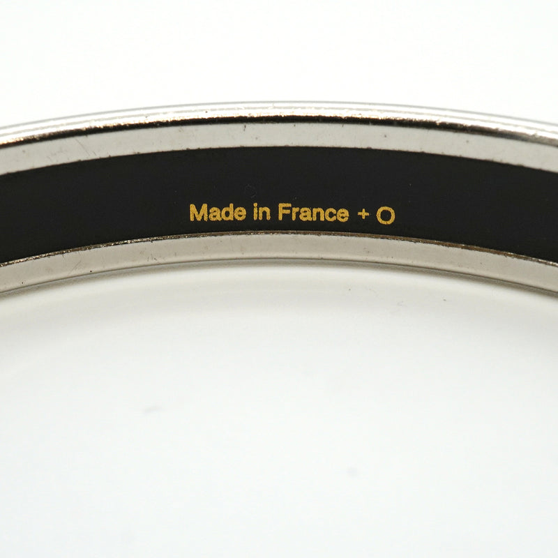 【6jkb0232】エルメス バングル エマイユPM メタル 七宝焼き シルバー グリーン マルチカラー【中古】レディース