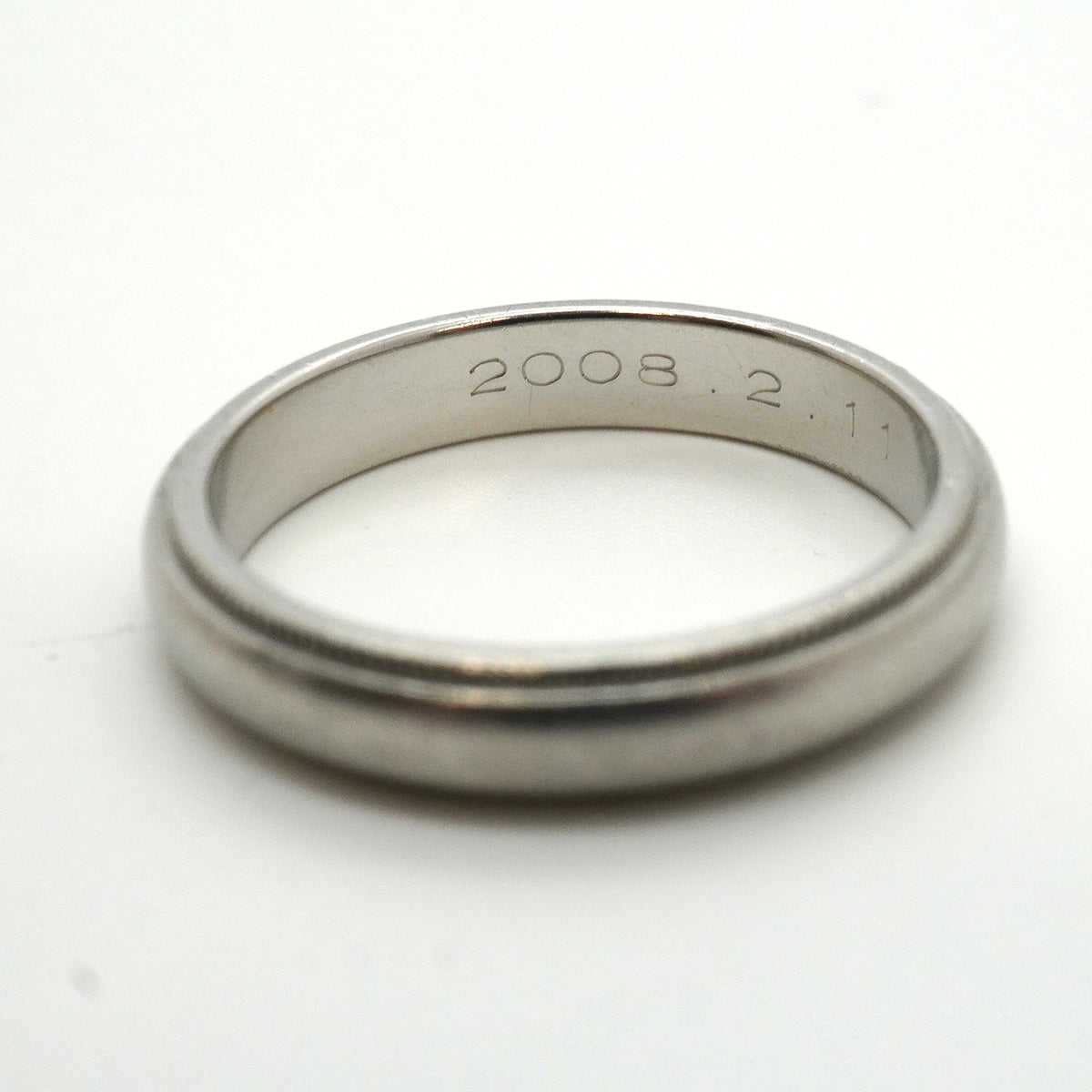 【6jkb0236】ティファニー リング ミルグレイン Pt950 プラチナ 20号【中古】メンズ