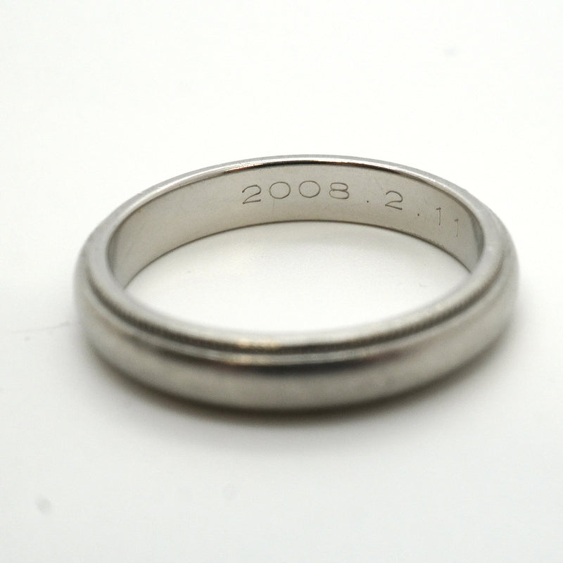 【6jkb0236】ティファニー リング ミルグレイン Pt950 プラチナ 20号【中古】メンズ