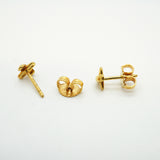 【6jkb0241】ティファニー ピアス クロスステッチ K18YG イエローゴールド【中古】レディース