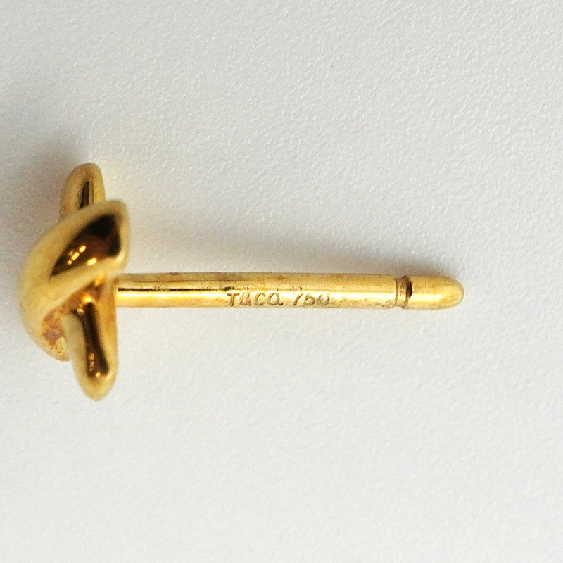 【6jkb0241】ティファニー ピアス クロスステッチ K18YG イエローゴールド【中古】レディース