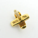【6jkb0241】ティファニー ピアス クロスステッチ K18YG イエローゴールド【中古】レディース