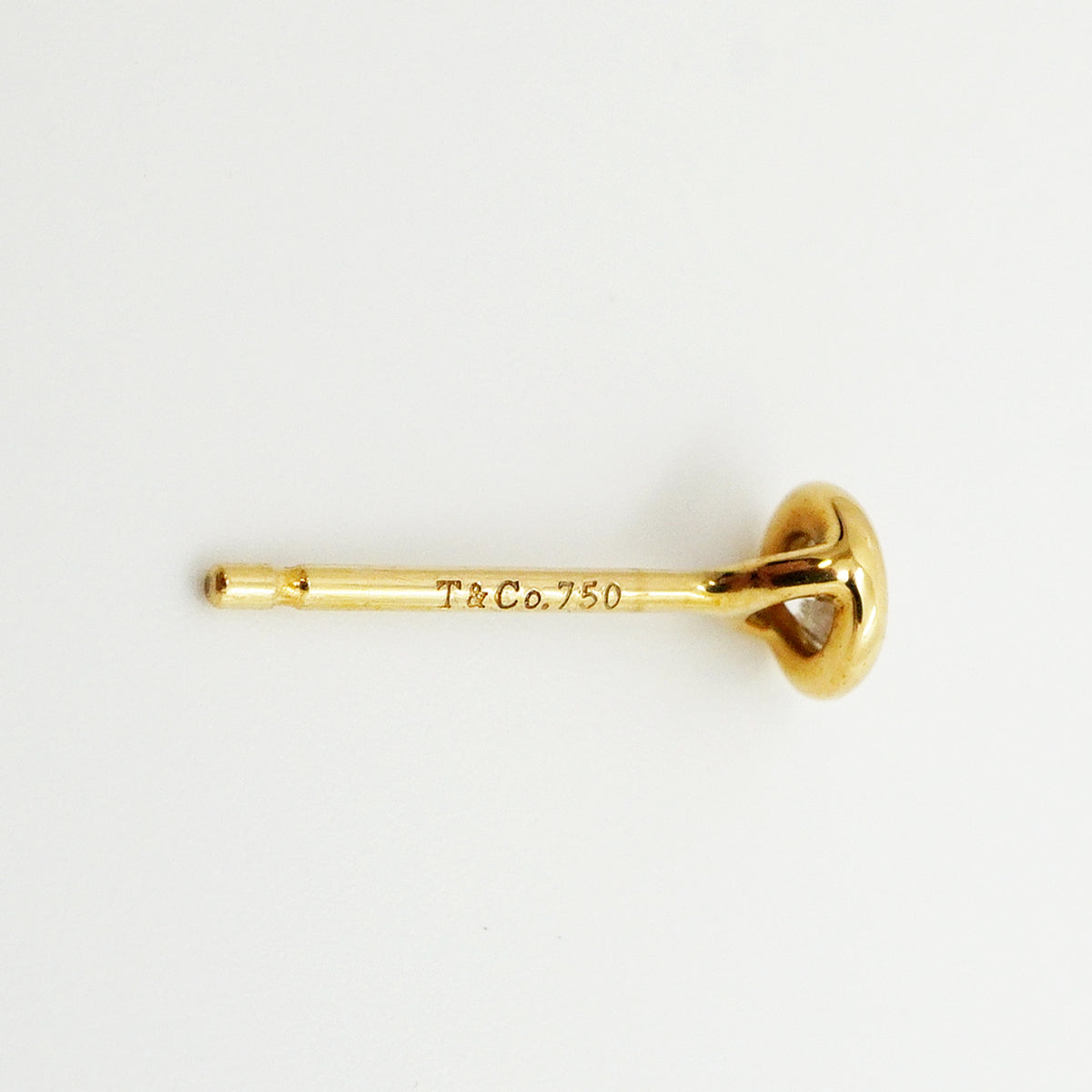 【6jkb0242】ティファニー ピアス バイザヤード 1PD K18YG イエローゴールド ダイヤモンド【中古】レディース