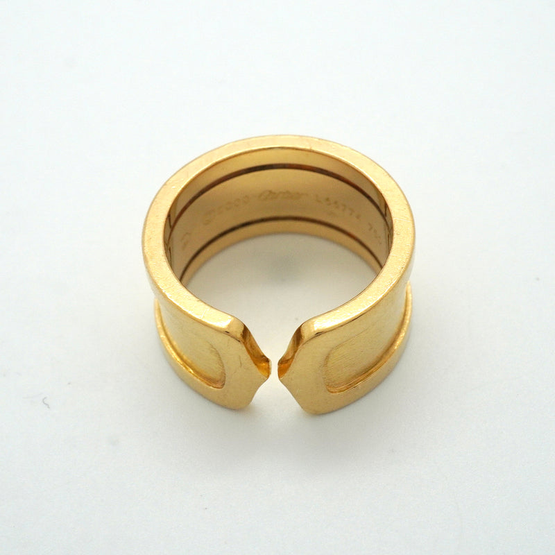 【6jkb0244】カルティエ リング C2/ワイド K18YG イエローゴールド ＃51【中古】レディース