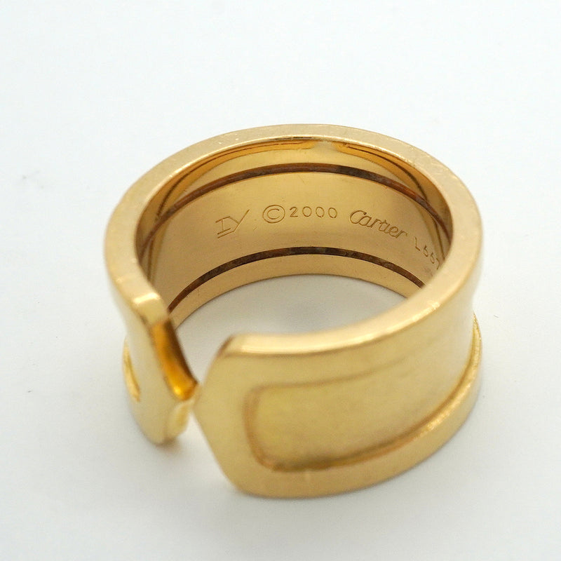 【6jkb0244】カルティエ リング C2/ワイド K18YG イエローゴールド ＃51【中古】レディース