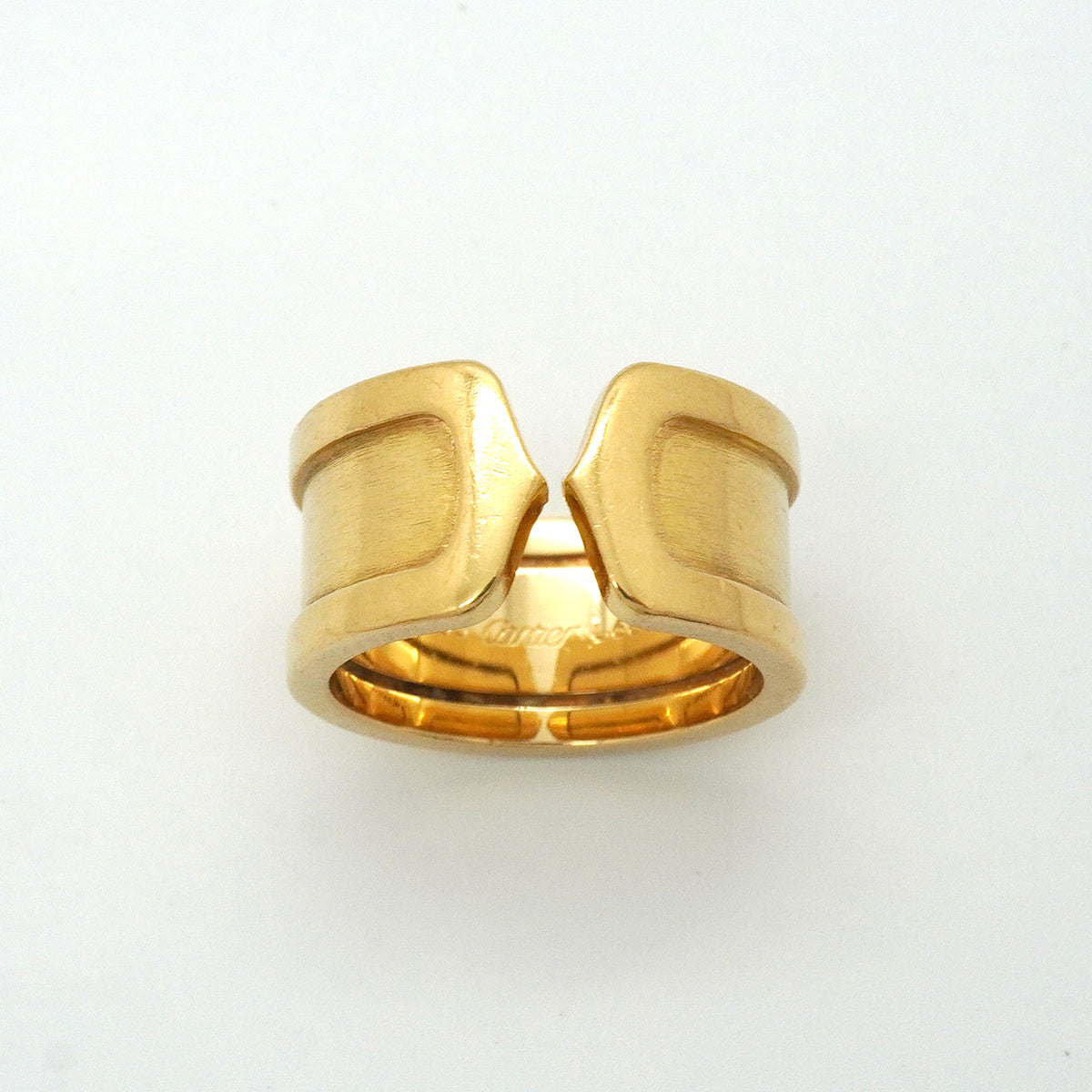 【6jkb0244】カルティエ リング C2/ワイド K18YG イエローゴールド ＃51【中古】レディース