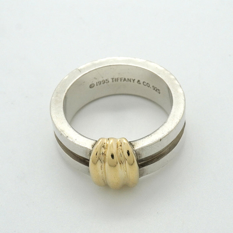 【6jkb0246】ティファニー リング グルーブドウィズ K18YG イエローゴールド シルバー925 14号【中古】レディース