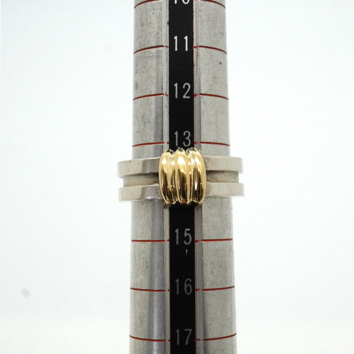 【6jkb0246】ティファニー リング グルーブドウィズ K18YG イエローゴールド シルバー925 14号【中古】レディース