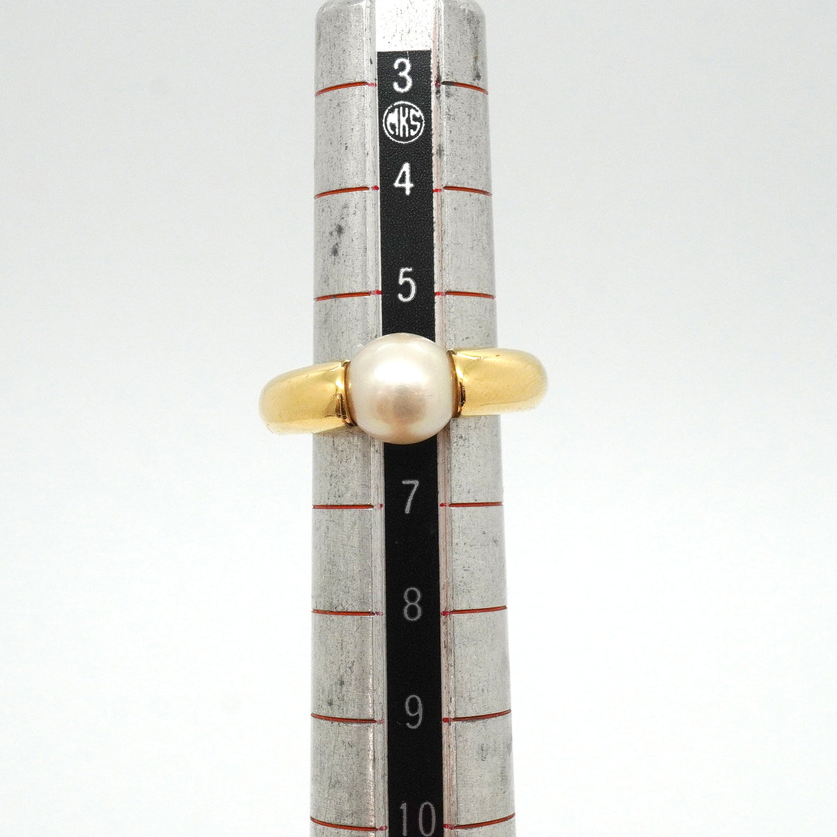 【6jkb0255】カルティエ リング ぺルラ K18YG イエローゴールド パール ＃48【中古】レディース