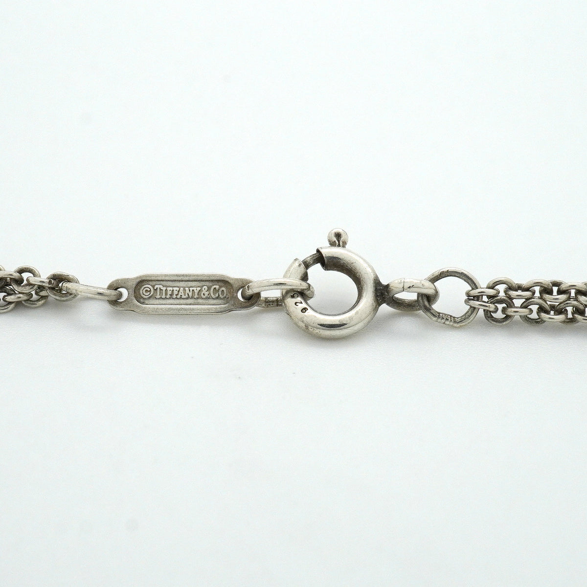 【6jkb0258】ティファニー ネックレス インフィニティ ダブルチェーン シルバー925【中古】レディース