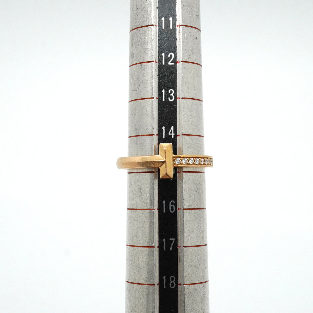 【6jkb0262】ティファニー リング Tワン K18PG ピンクゴールド ダイヤモンド 0.08ct 15号【中古】メンズ レディース ユニセックス