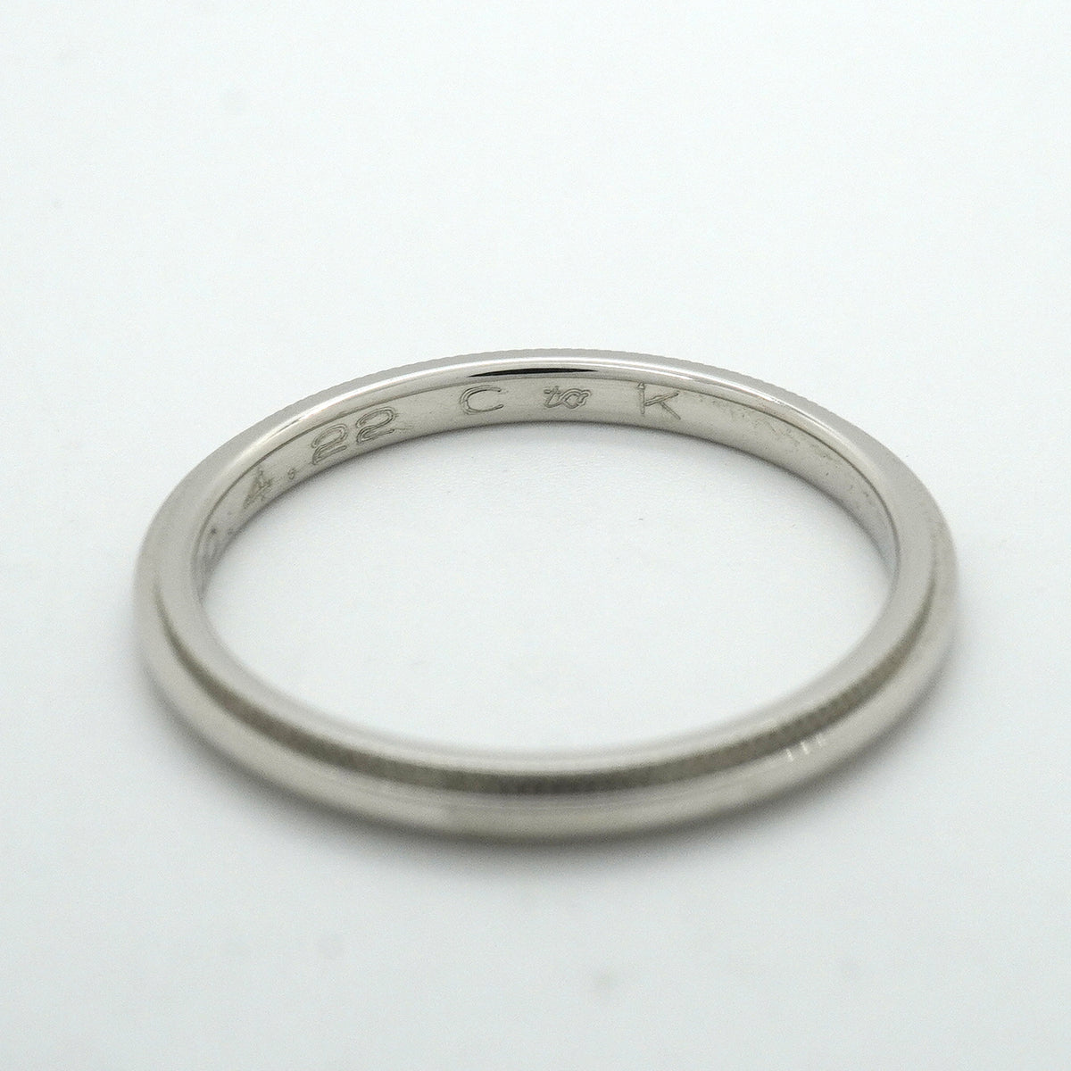 【6jkb0264】ティファニー リング ミルグレイン Pt950 プラチナ 16.5号【中古】レディース