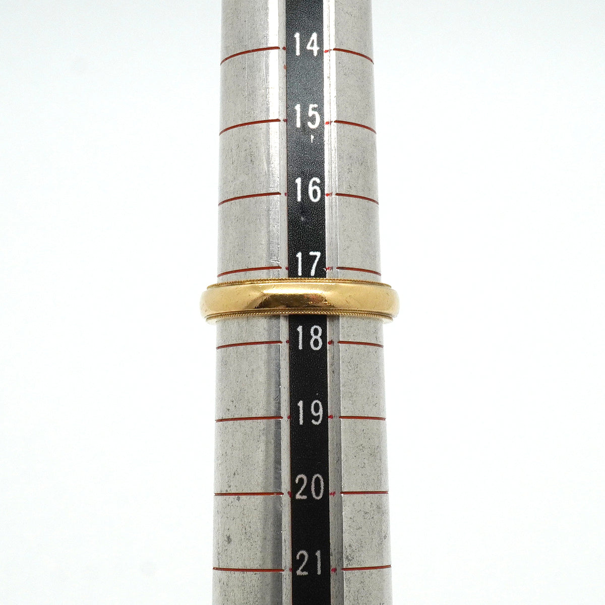 【6jkb0274】ティファニー リング ミルグレイン K18YG イエローゴールド 17.5号【中古】メンズ