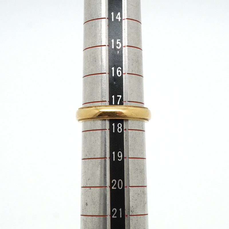 【6jkb0274】ティファニー リング ミルグレイン K18YG イエローゴールド 17.5号【中古】メンズ