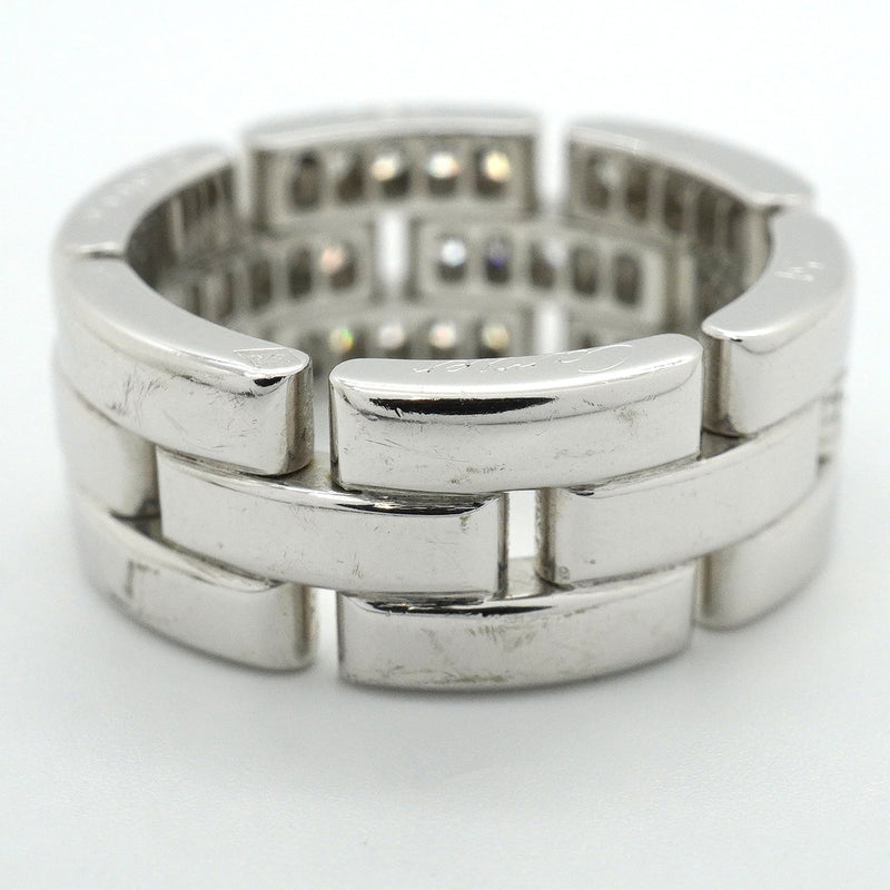 【6jkb0276】カルティエ リング マイヨンパンテール K18WG ホワイトゴールド ダイヤモンド ＃51【中古】レディース