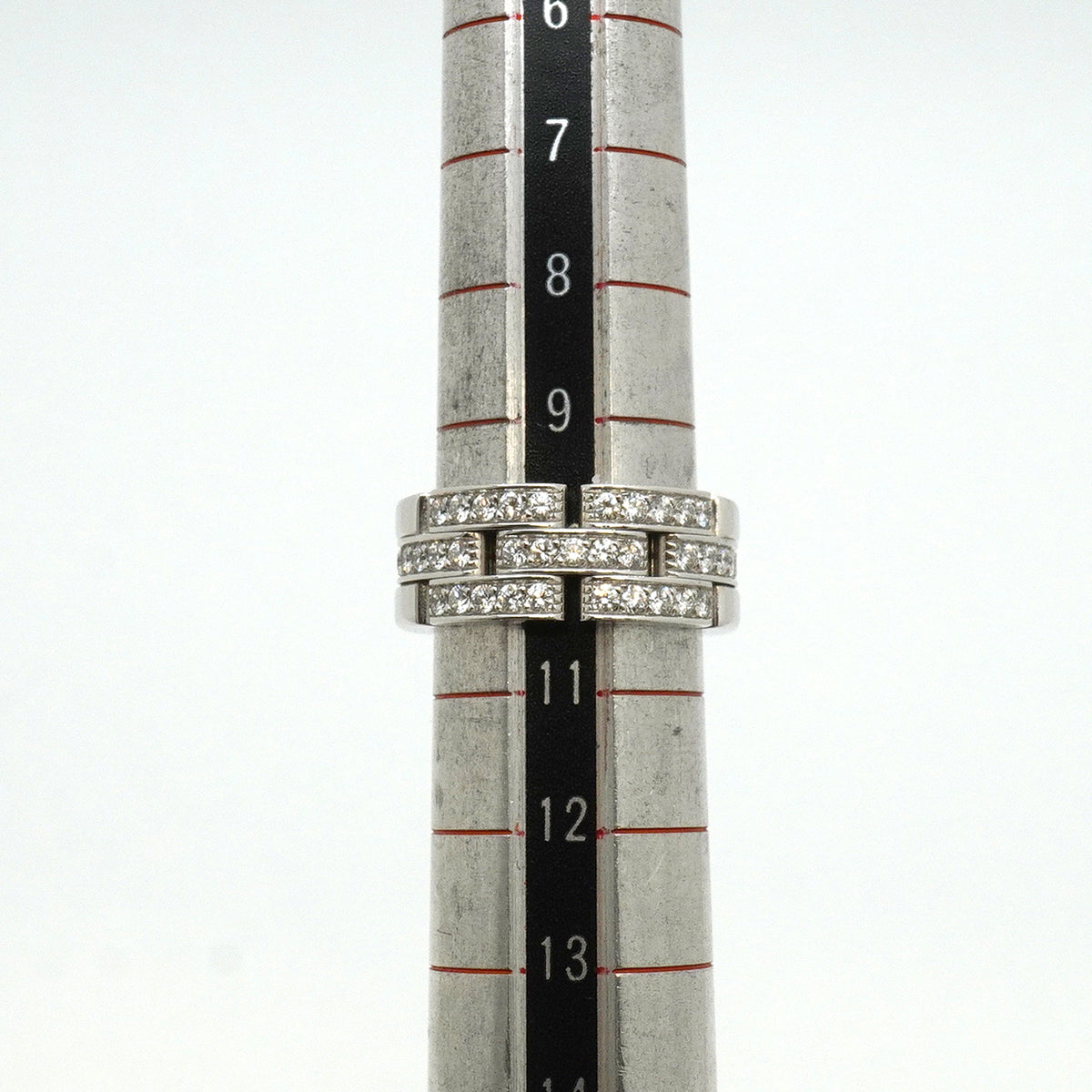 【6jkb0276】カルティエ リング マイヨンパンテール K18WG ホワイトゴールド ダイヤモンド ＃51【中古】レディース