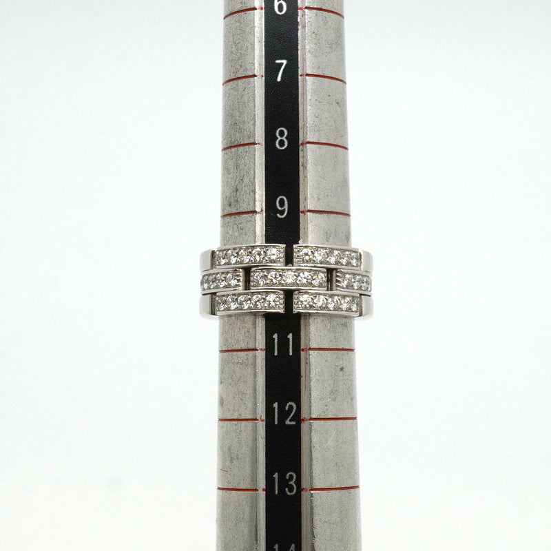 【6jkb0276】カルティエ リング マイヨンパンテール K18WG ホワイトゴールド ダイヤモンド ＃51【中古】レディース