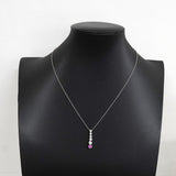 【6jkb0278】ティファニー ネックレス ジャズ/グラジュエイテッド Pt950 プラチナ ダイヤモンド ピンクサファイア【中古】レディース