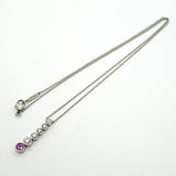 【6jkb0278】ティファニー ネックレス ジャズ/グラジュエイテッド Pt950 プラチナ ダイヤモンド ピンクサファイア【中古】レディース