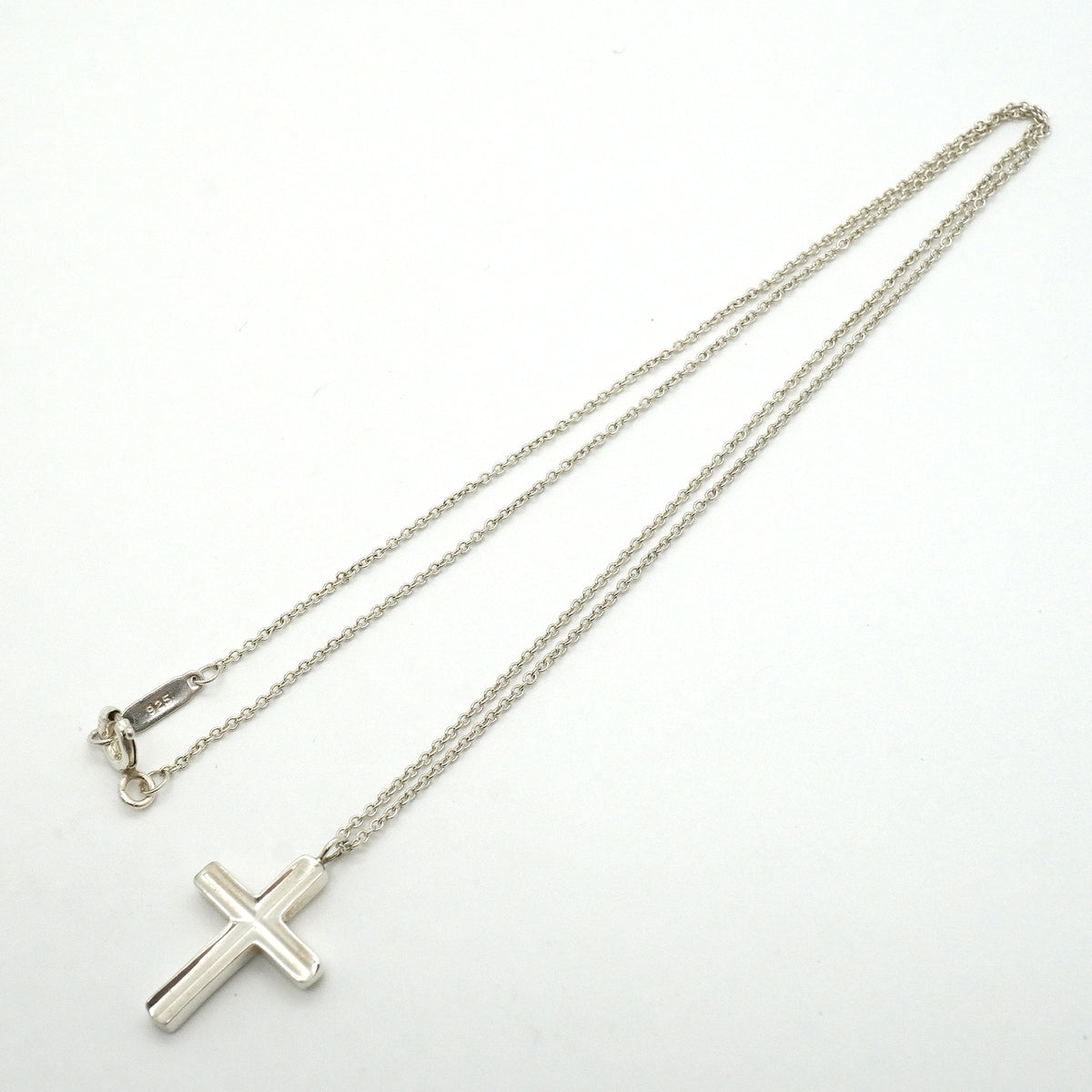 【6jkb0280】ティファニー ネックレス コンケーブクロス シルバー925【中古】レディース