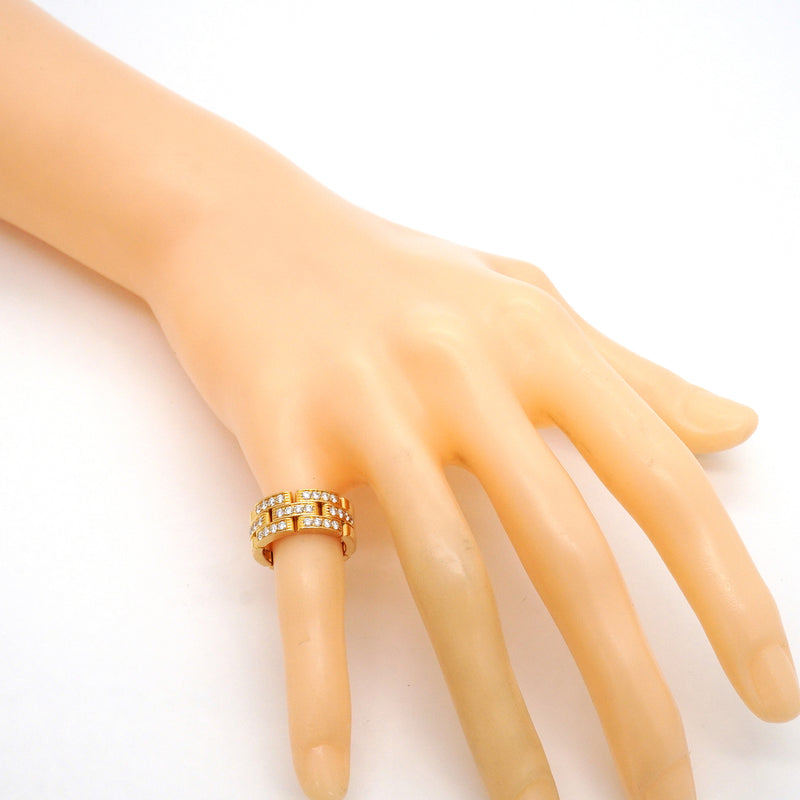 【6jkb0285】カルティエ リング マイヨンパンテール K18YG イエローゴールド ダイヤモンド ＃47【中古】レディース