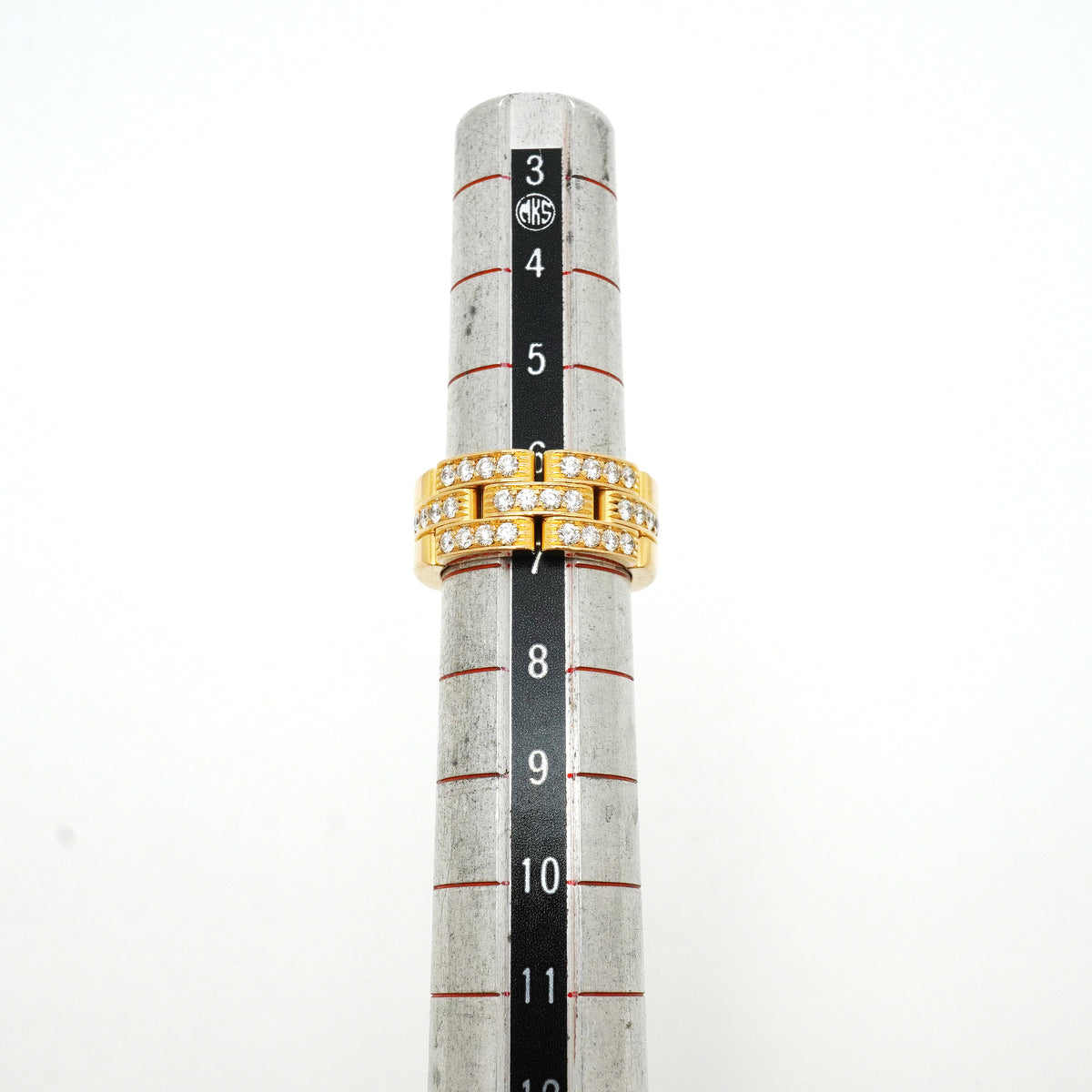 【6jkb0285】カルティエ リング マイヨンパンテール K18YG イエローゴールド ダイヤモンド ＃47【中古】レディース