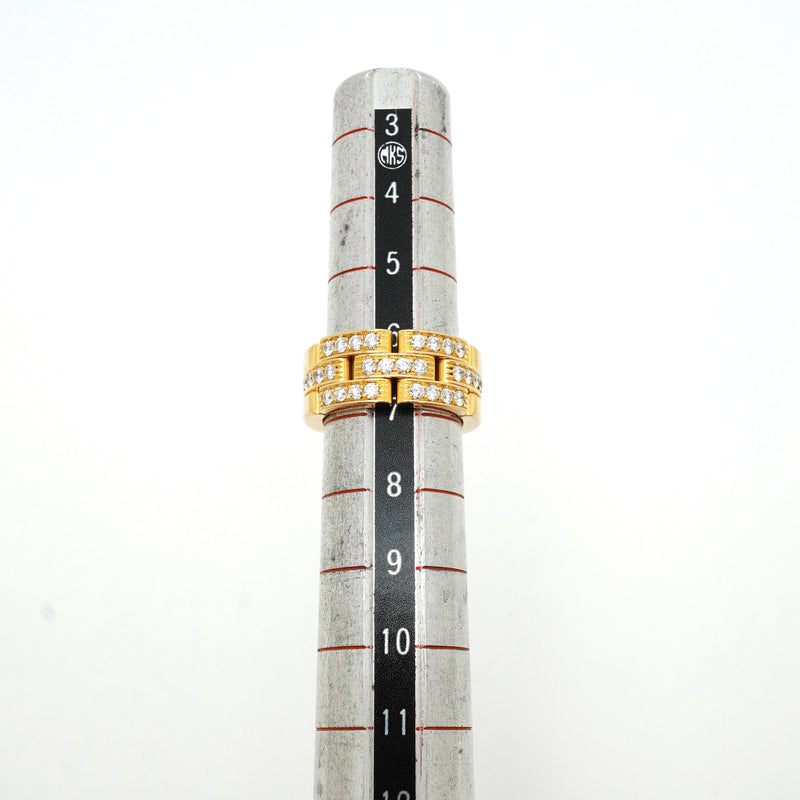【6jkb0285】カルティエ リング マイヨンパンテール K18YG イエローゴールド ダイヤモンド ＃47【中古】レディース