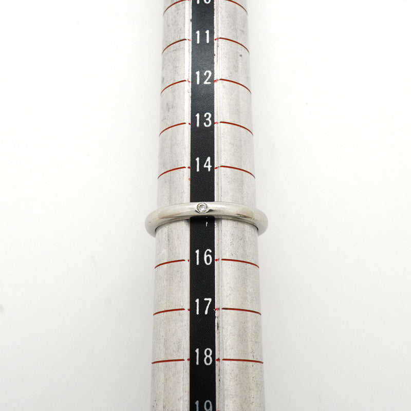 【6jkb0286】ティファニー リング スタッキングバンド 1PD Pt950 プラチナ ダイヤモンド 15号【中古】レディース