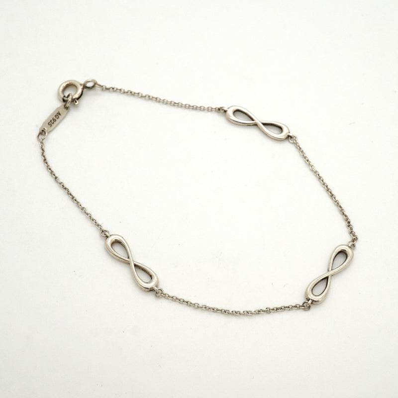 【6jkb0289】ティファニー ブレスレット インフィニティ エンドレス シルバー925【中古】レディース