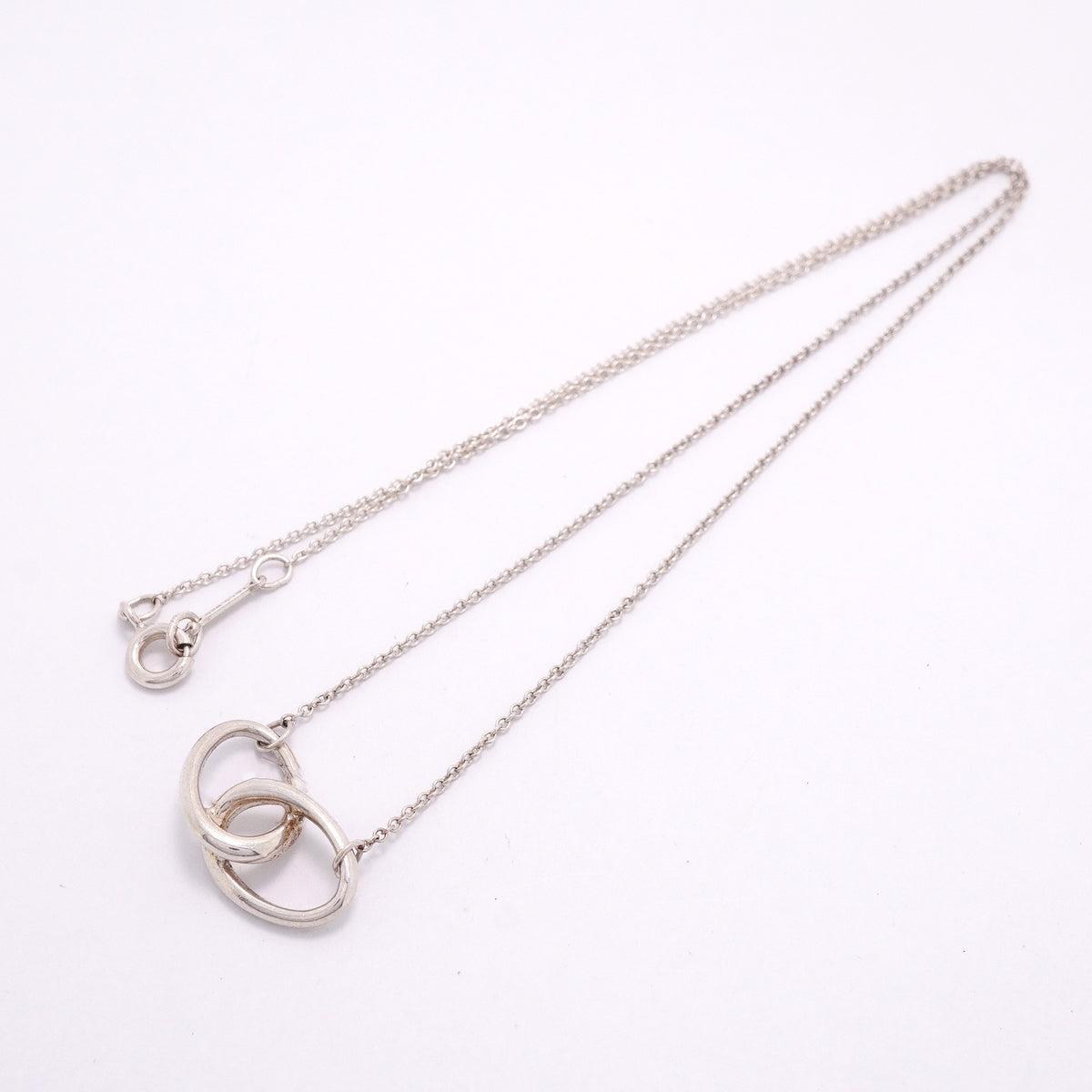 【6jkb0294】ティファニー ネックレス ダブルループ シルバー925【中古】レディース