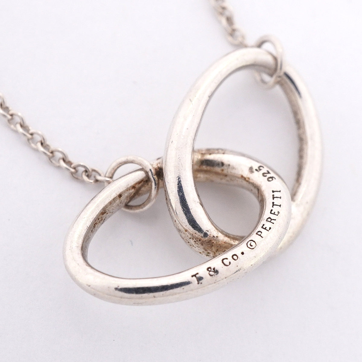 【6jkb0294】ティファニー ネックレス ダブルループ シルバー925【中古】レディース