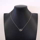 【6jkb0294】ティファニー ネックレス ダブルループ シルバー925【中古】レディース