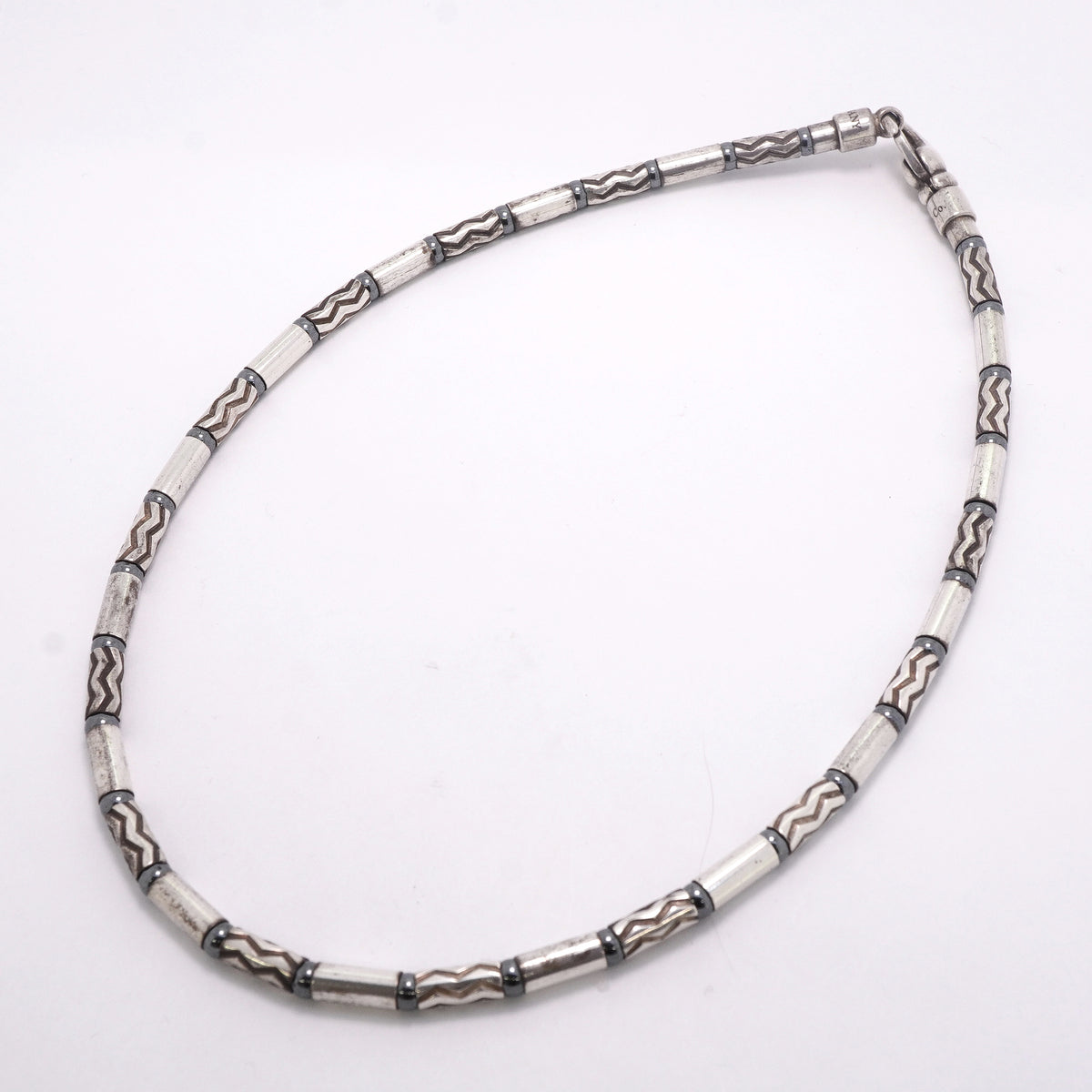 【6jkb0299】ティファニー ネックレス アズテック/ジグザグ シルバー925 ヘマタイト【中古】メンズ レディース ユニセックス