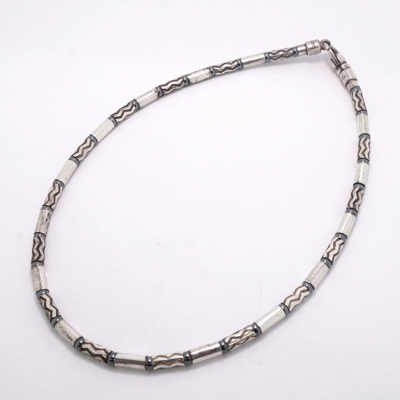 【6jkb0299】ティファニー ネックレス アズテック/ジグザグ シルバー925 ヘマタイト【中古】メンズ レディース ユニセックス
