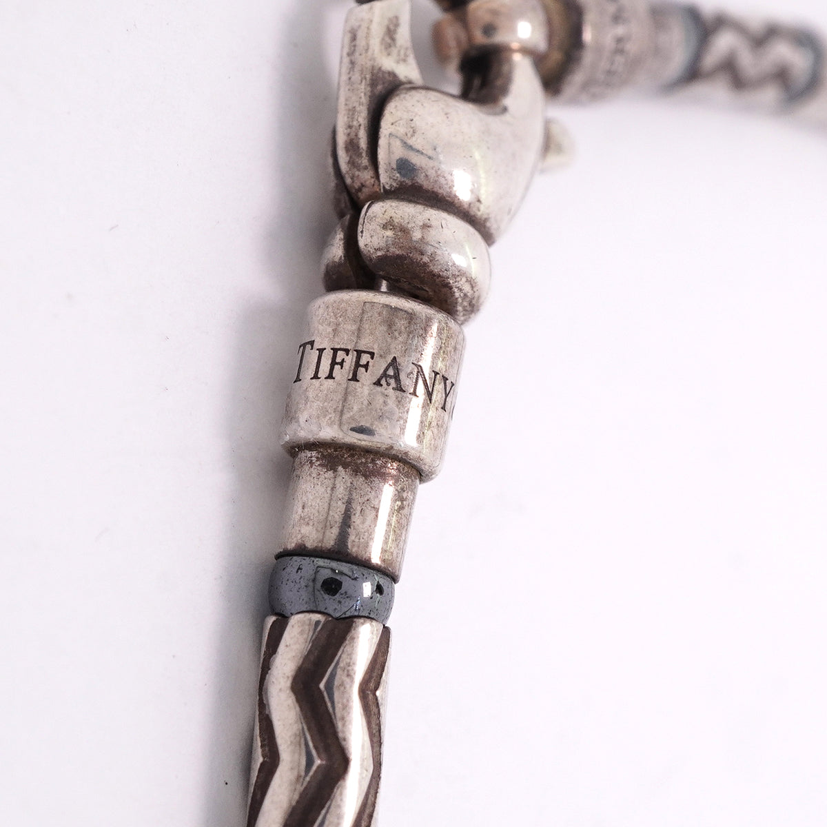 【6jkb0299】ティファニー ネックレス アズテック/ジグザグ シルバー925 ヘマタイト【中古】メンズ レディース ユニセックス