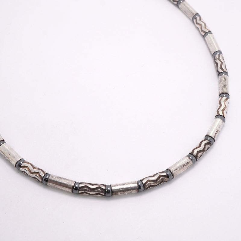 【6jkb0299】ティファニー ネックレス アズテック/ジグザグ シルバー925 ヘマタイト【中古】メンズ レディース ユニセックス