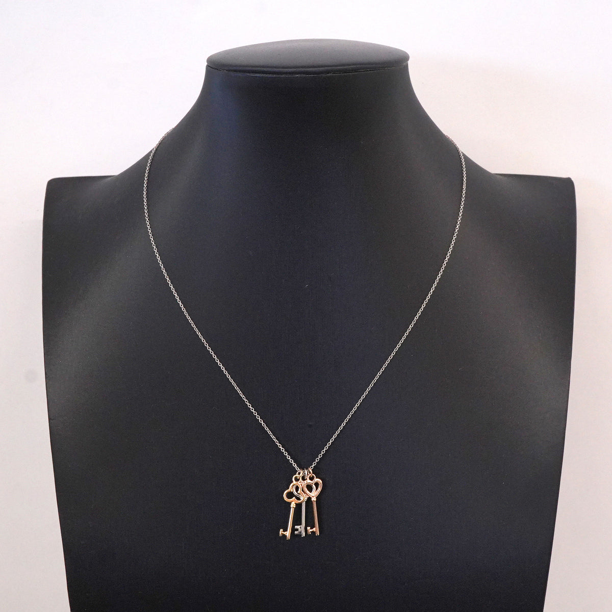 【6jkb0300】ティファニー ネックレス トリプルキー K18YG イエローゴールド K18PG ピンクゴールド シルバー925【中古】レディース