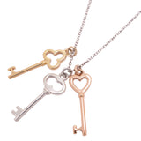 【6jkb0300】ティファニー ネックレス トリプルキー K18YG イエローゴールド K18PG ピンクゴールド シルバー925【中古】レディース