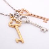 【6jkb0300】ティファニー ネックレス トリプルキー K18YG イエローゴールド K18PG ピンクゴールド シルバー925【中古】レディース