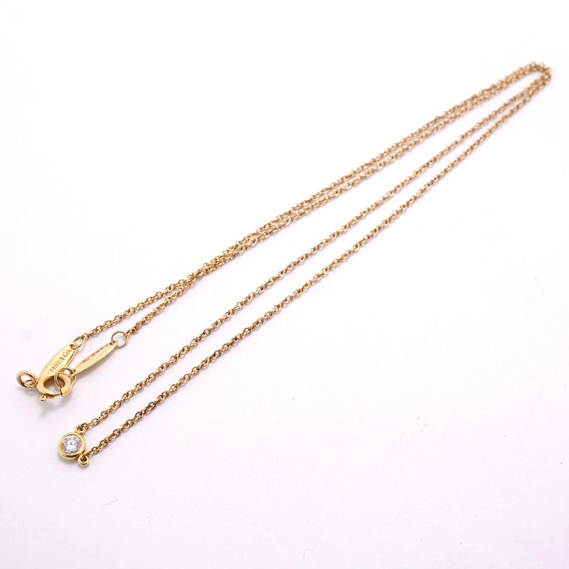 【6jkb0301】ティファニー ネックレス バイザヤード 1PD K18YG イエローゴールド ダイヤモンド【中古】レディース