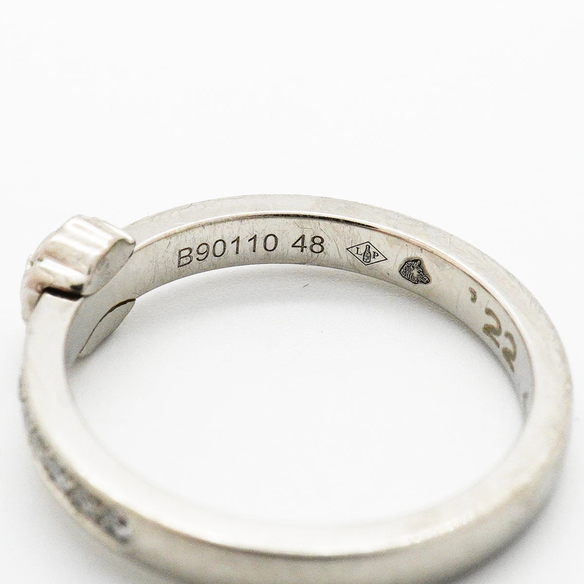 【6jkb0306】シャネル リング カメリア Pt950 プラチナ ダイヤモンド ＃48【中古】レディース