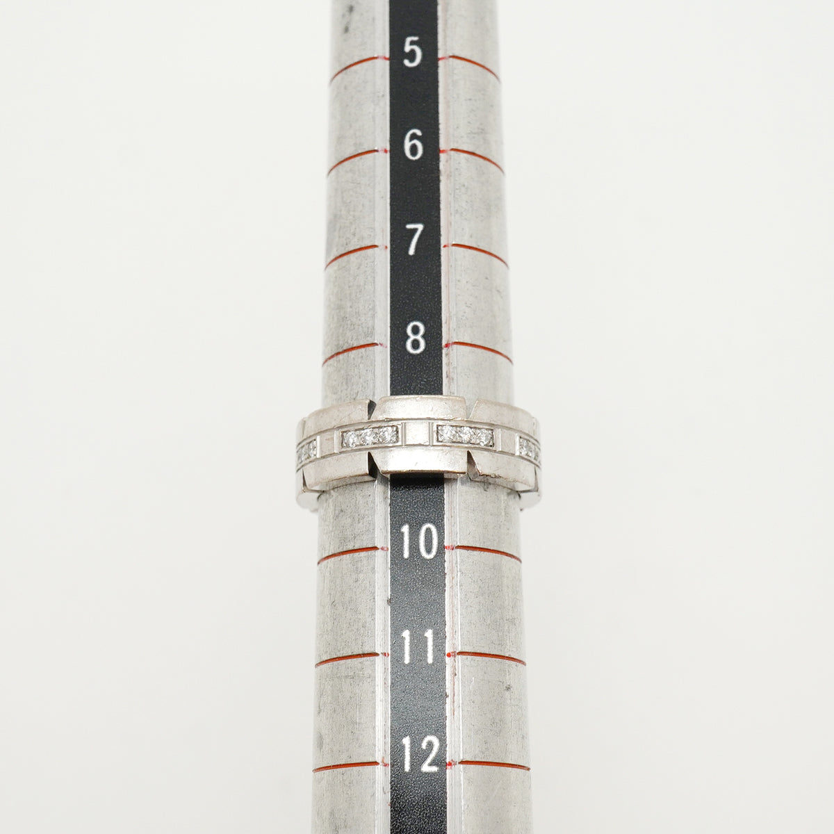 【6jkb0308】カルティエ リング タンクフランセーズ K18WG ホワイトゴールド ダイヤモンド ＃49【中古】レディース