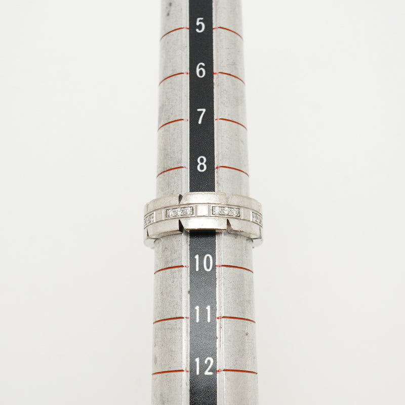 【6jkb0308】カルティエ リング タンクフランセーズ K18WG ホワイトゴールド ダイヤモンド ＃49【中古】レディース